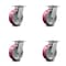 Service Caster 6 Inch Kingpinless Poly on Aluminum Wheel Swivel Top Plate Caster SCC, 4PK SCC-KP30S620-PAR-4 - alternate 1